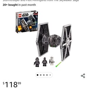 LEGO Star Wars TIE Fighter Set - Black, Gray, and Green